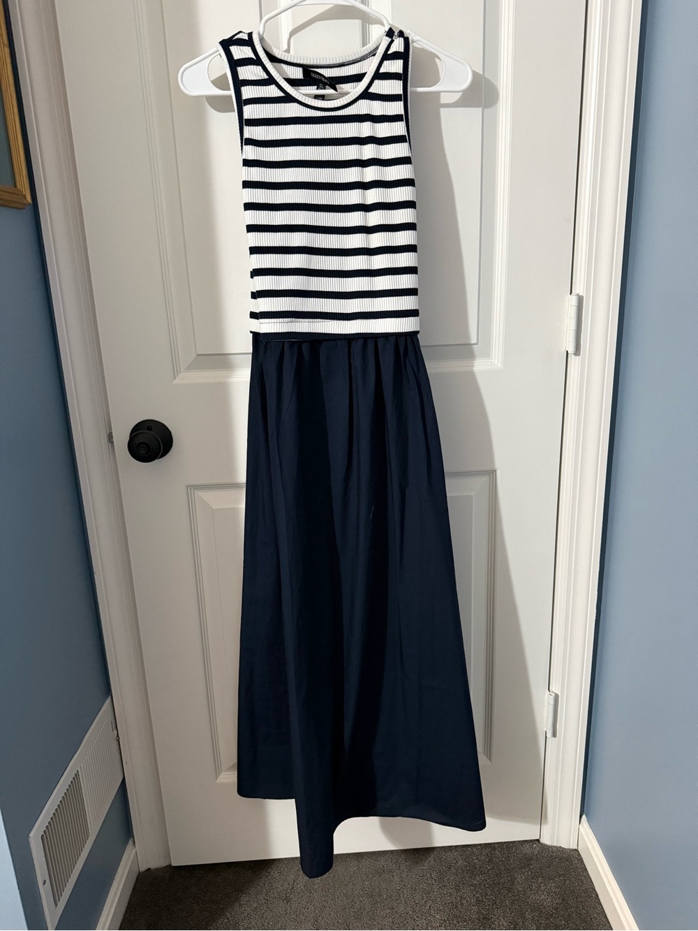 Ellen Tracy Navy striped dress